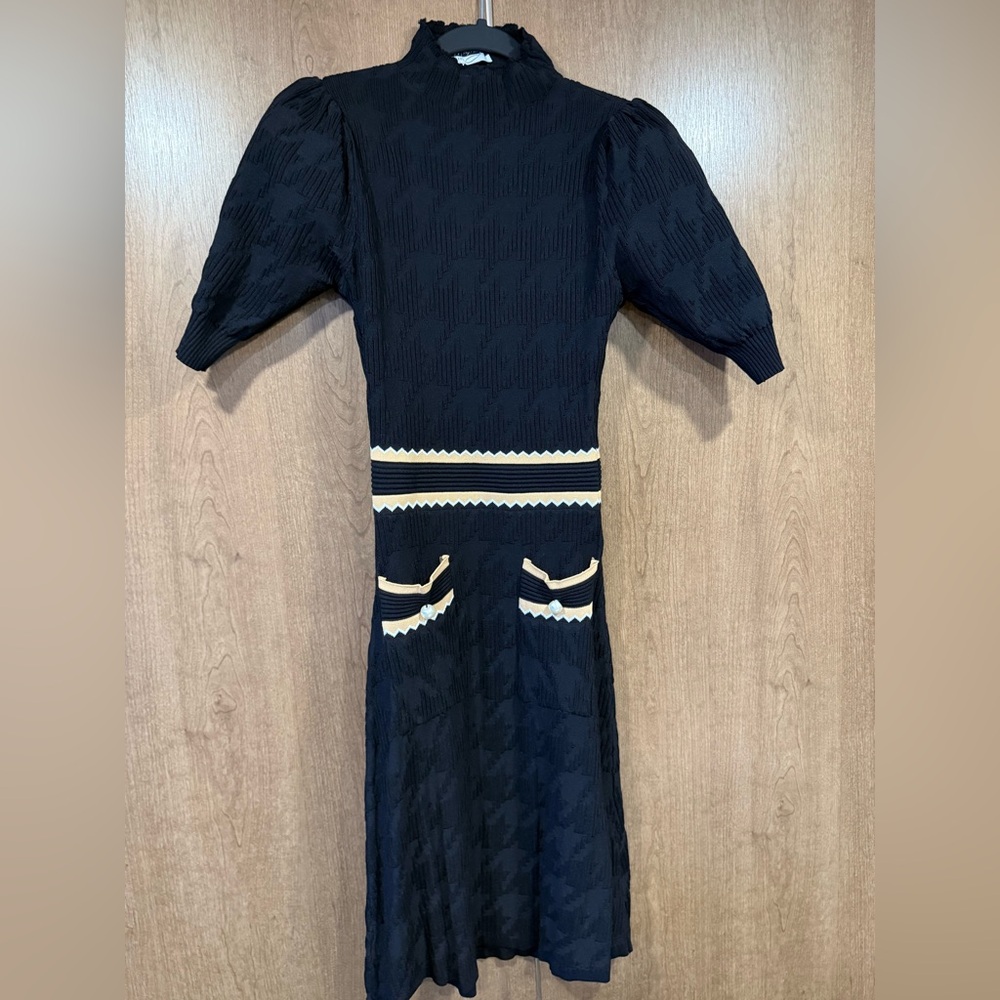 Dalia MacPhee / Black Knit Dress NWOT